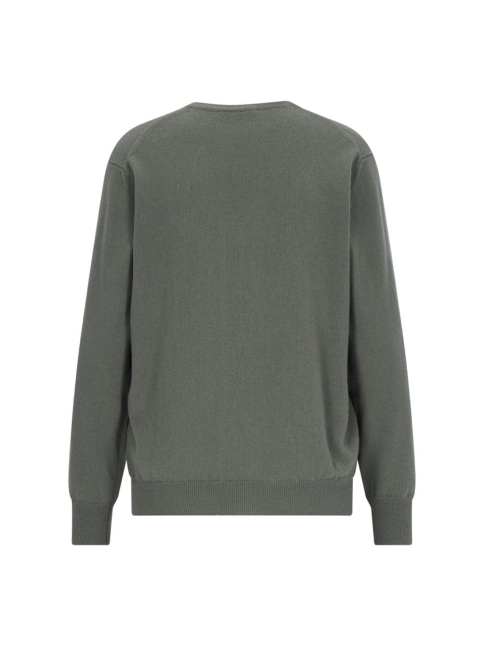 V-Neck Sweater In Green Cashmere