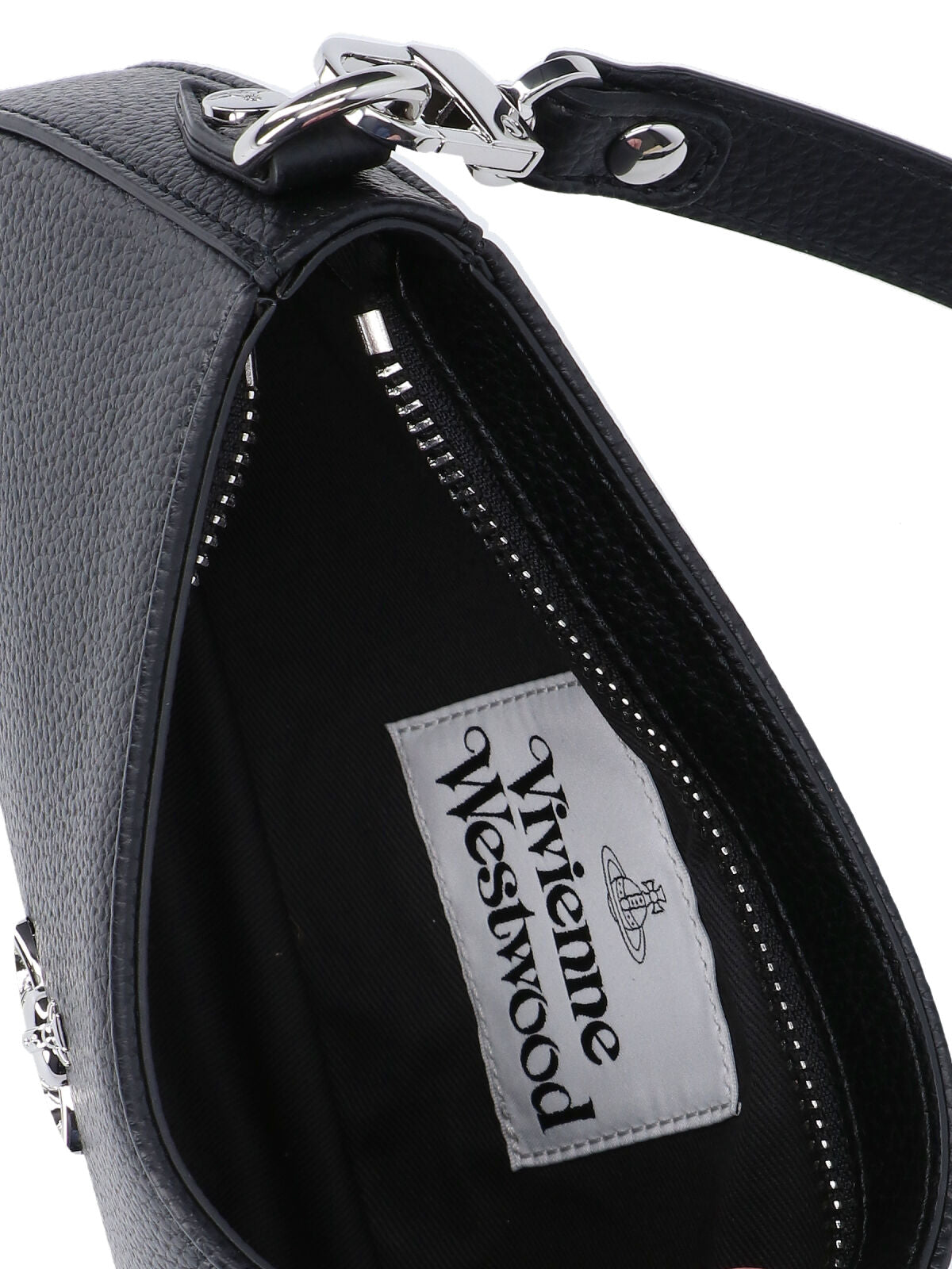 "Tasha" Shoulder Bag In Black Fabric