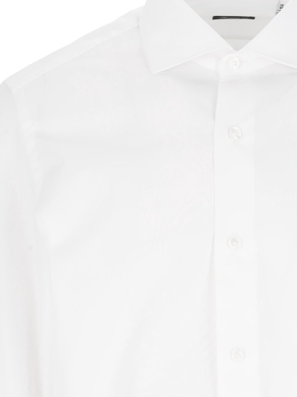 Classic White Cotton Shirt With Traditional Collar