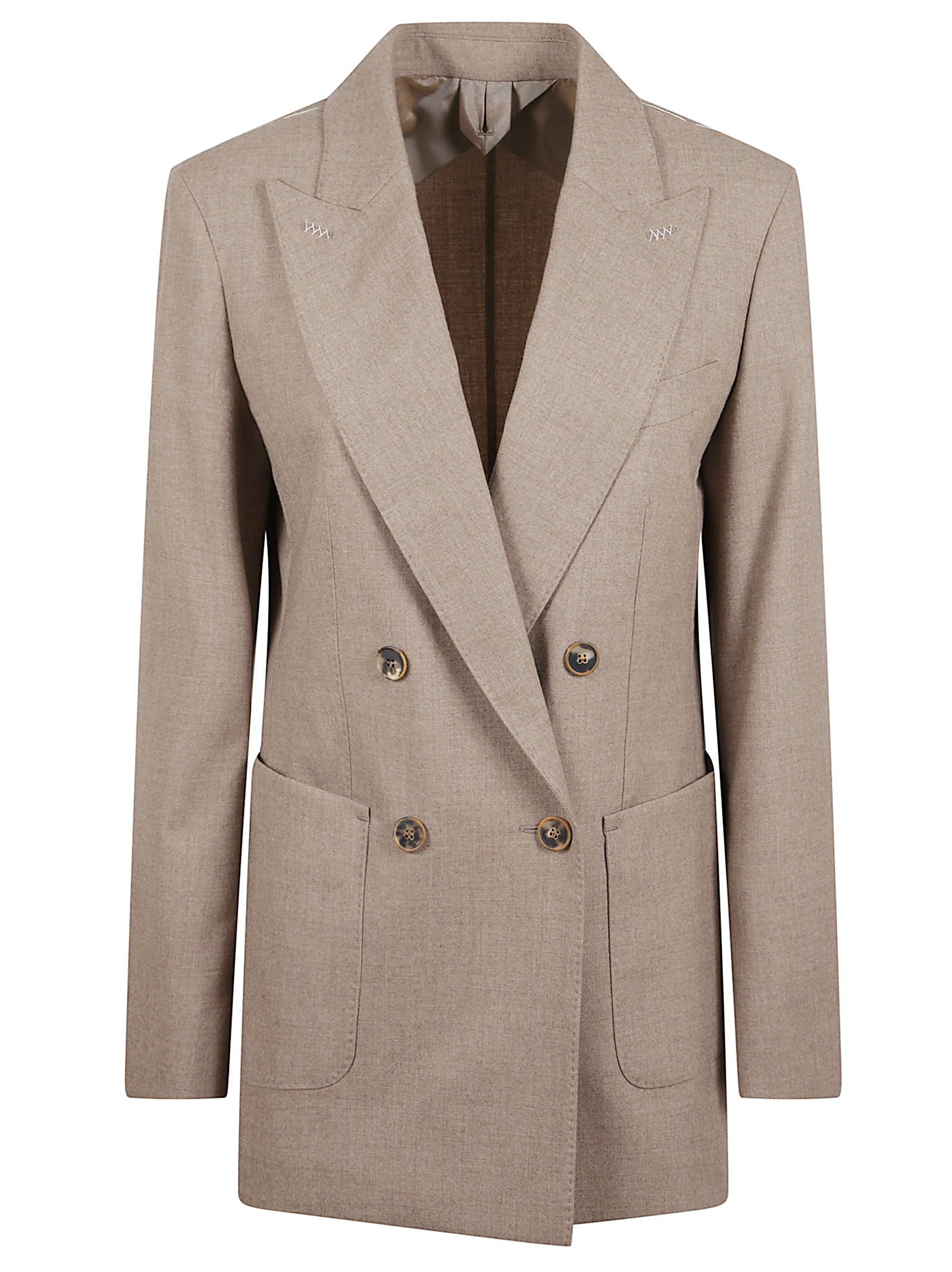 Tailored Double-Breasted Blazer With Structured Silhouette