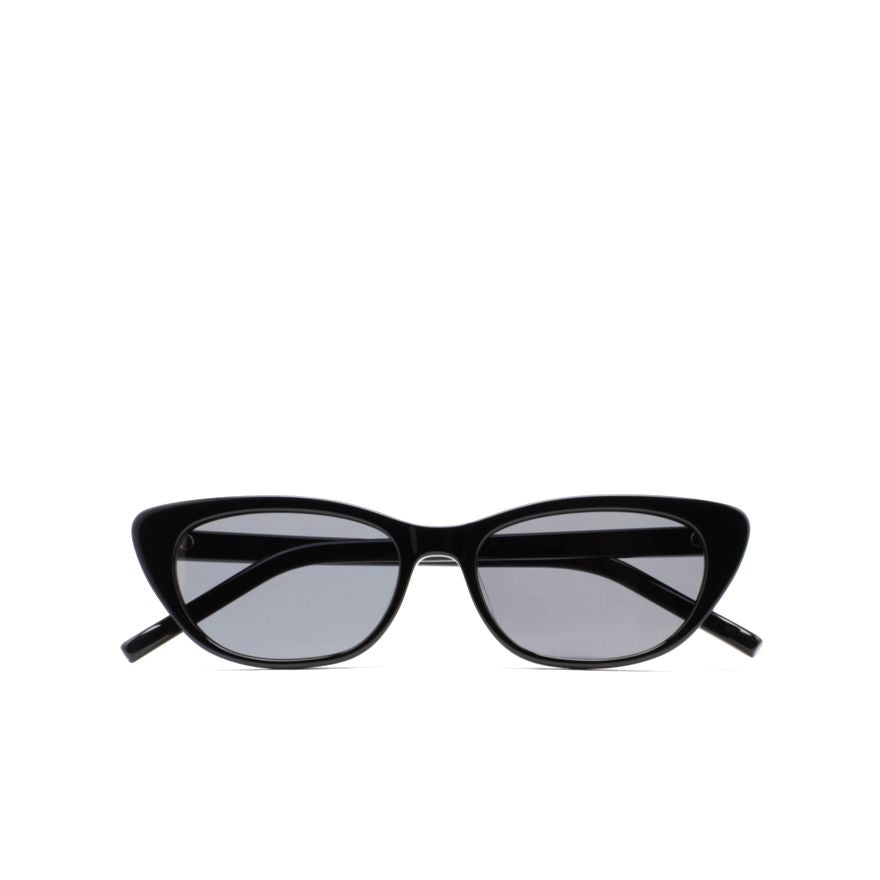 Cobb Cat-Eye Sunglasses with Glossy Black Frame