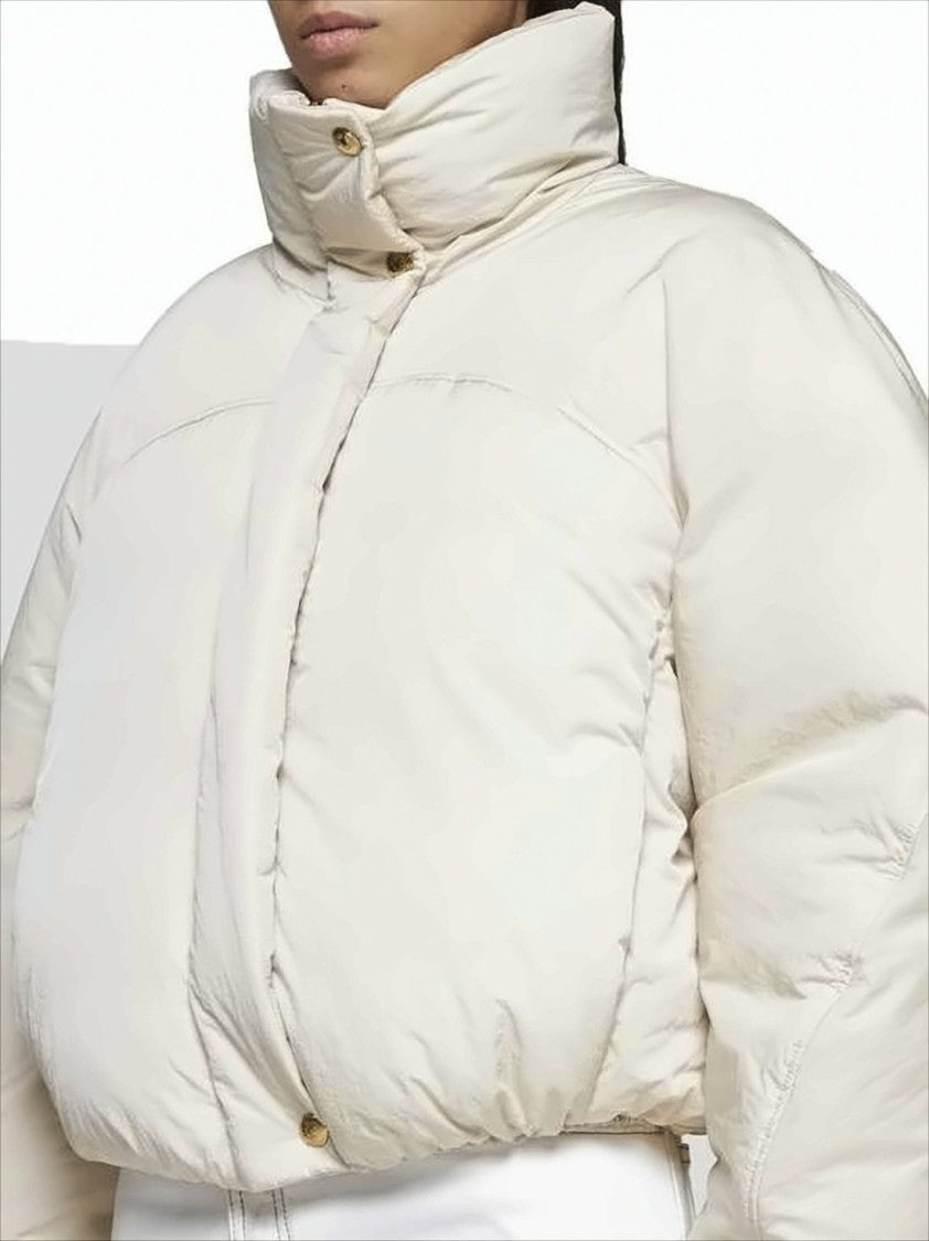 Cropped Puffer Jacket with Oversized Silhouette