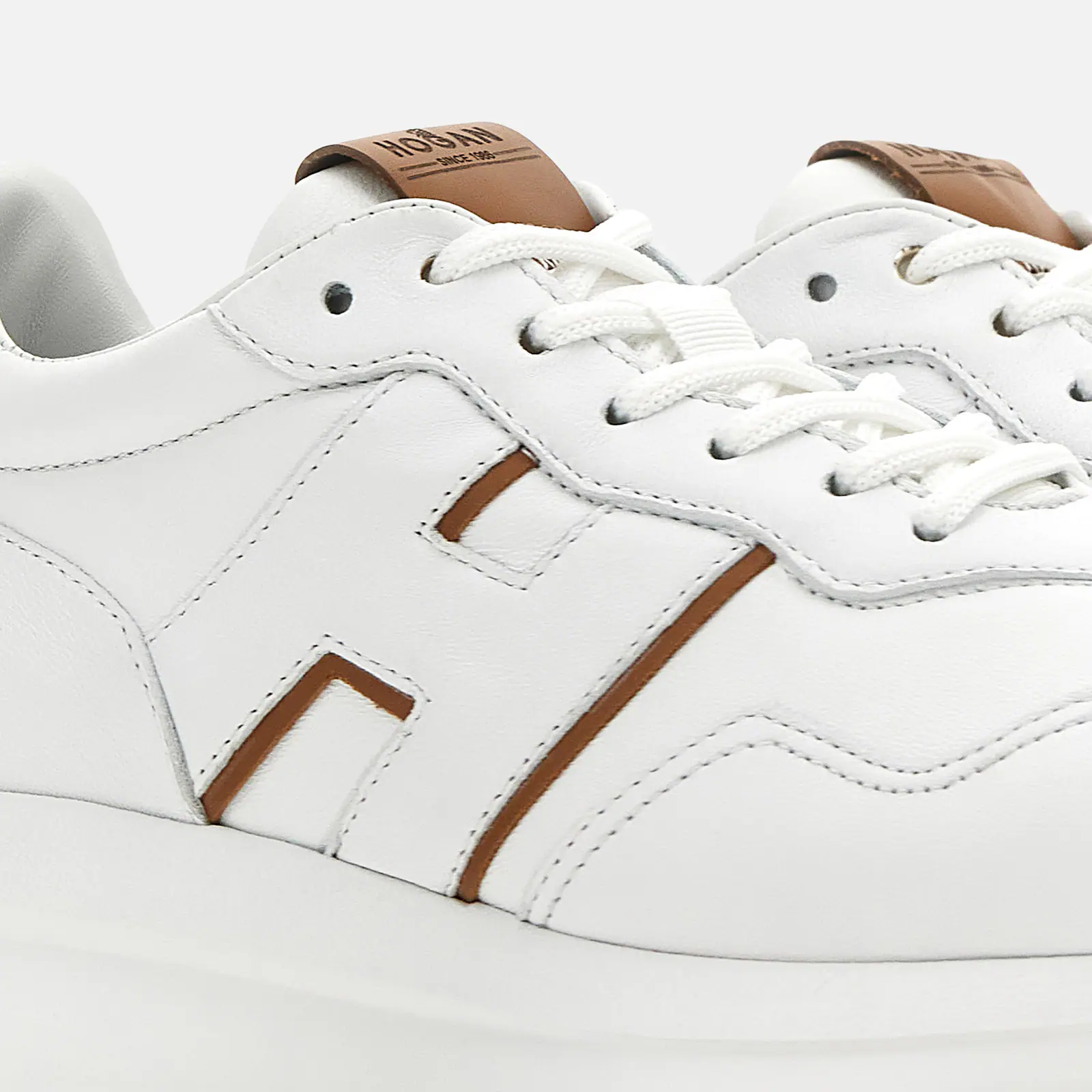 H641 H Patch Sneakers With Leather