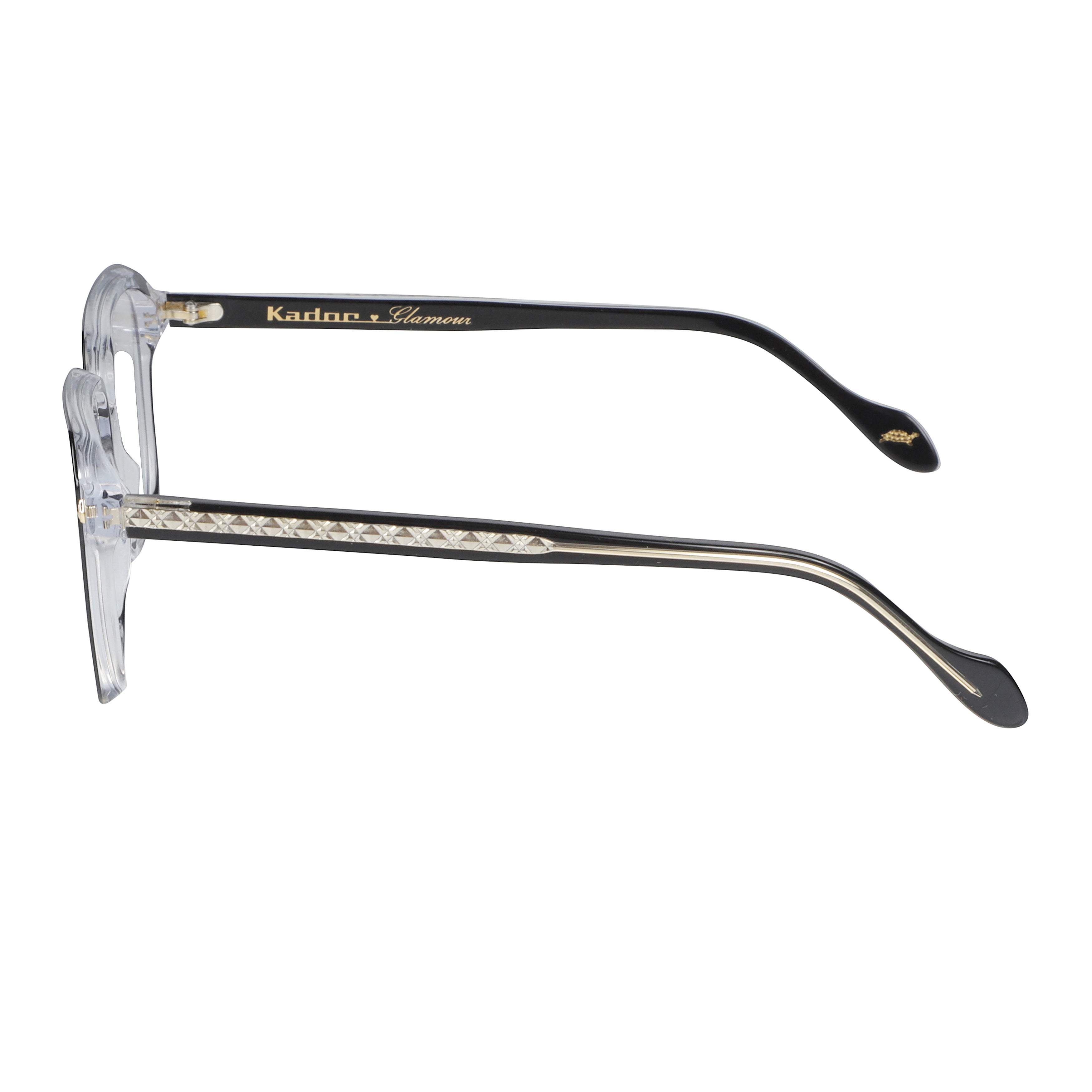 Jodie-V Oversized Square Frame Eyeglasses with Translucent Edges