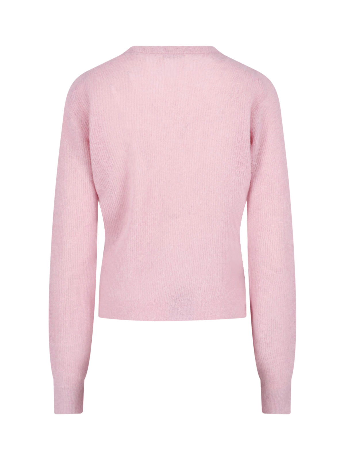 Pink Light Cropped Ribbed Sweater