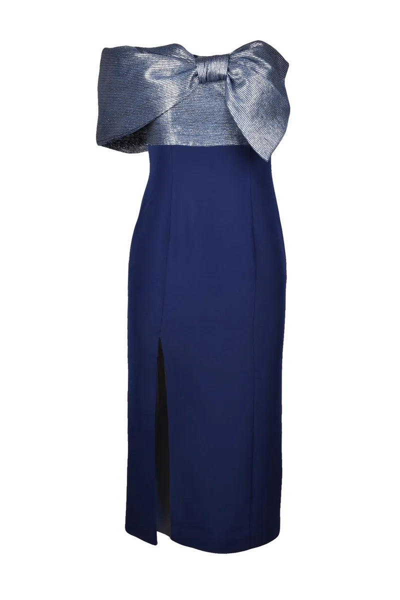 Longuette Sheath Dress - Blue