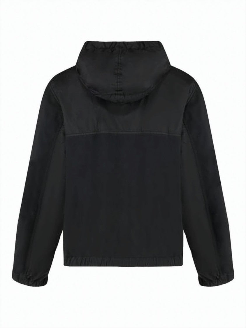 Hooded Color-Blocked Jacket with Zippered Pockets