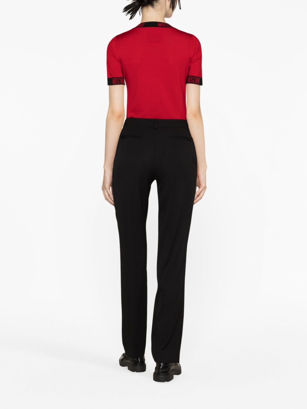 High-Waisted Virgin Wool Tailored Trousers