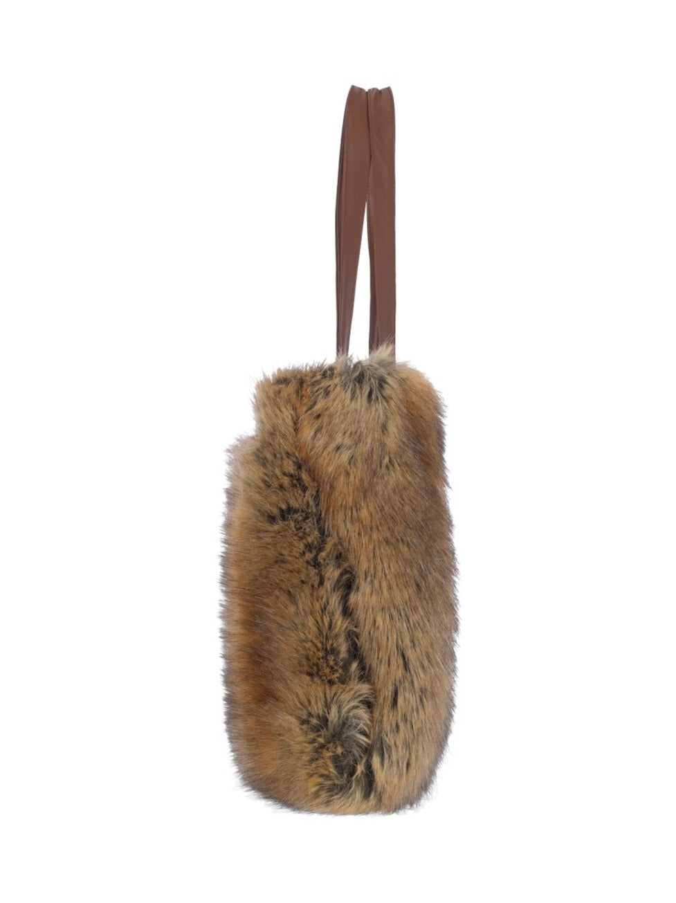 Faux Fur Tote Bag – Brown
