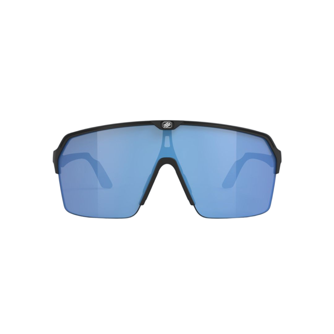 Spinshield Air Black Matte Wraparound Blue-Tinted Lens Sunglasses