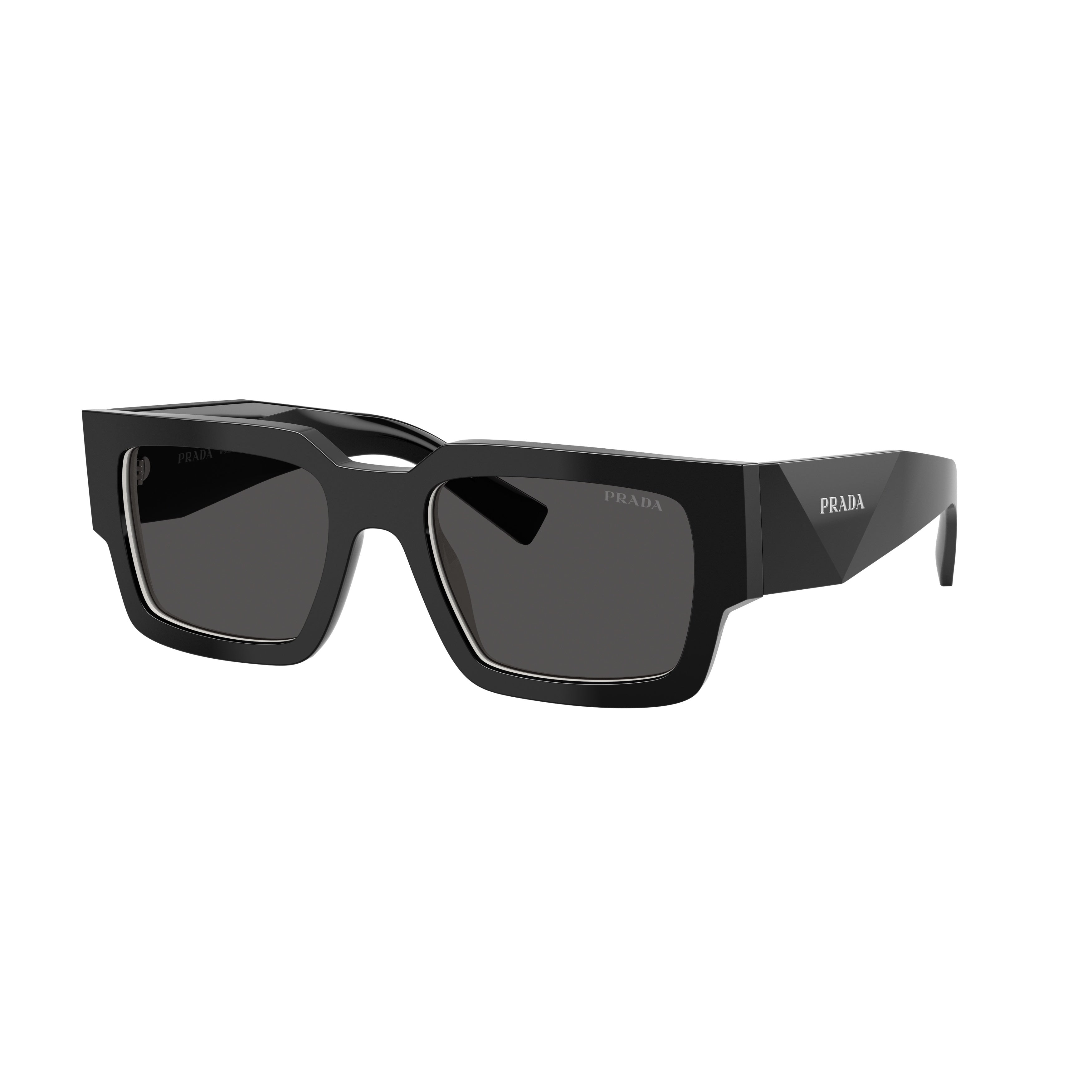 0pr B17s Rectangular Black Acetate Sunglasses
