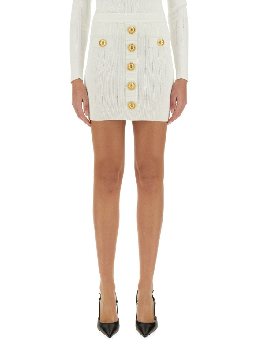 Ribbed Knit Mini Skirt