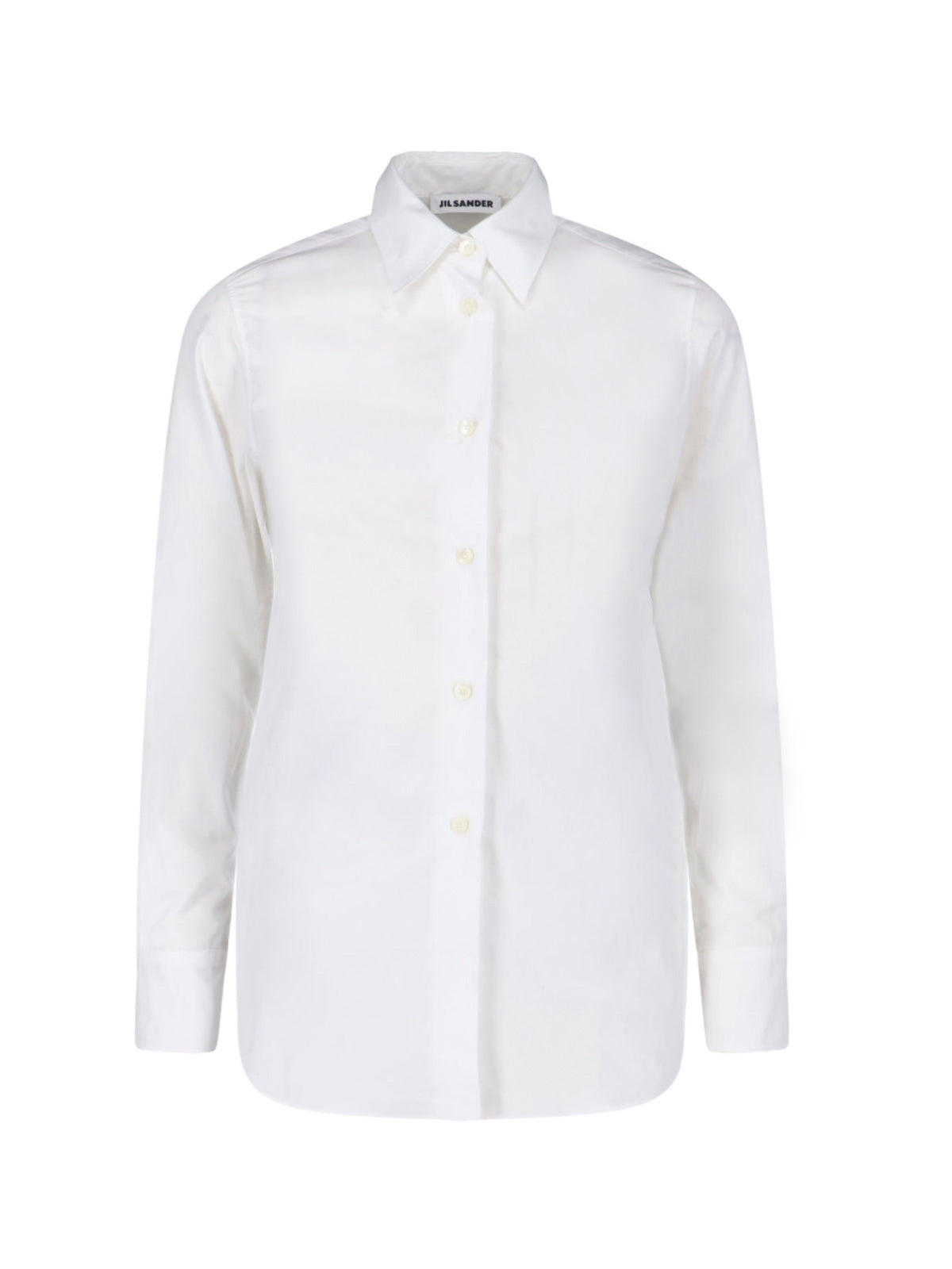 White Classic Cotton Poplin Embossed Shirt