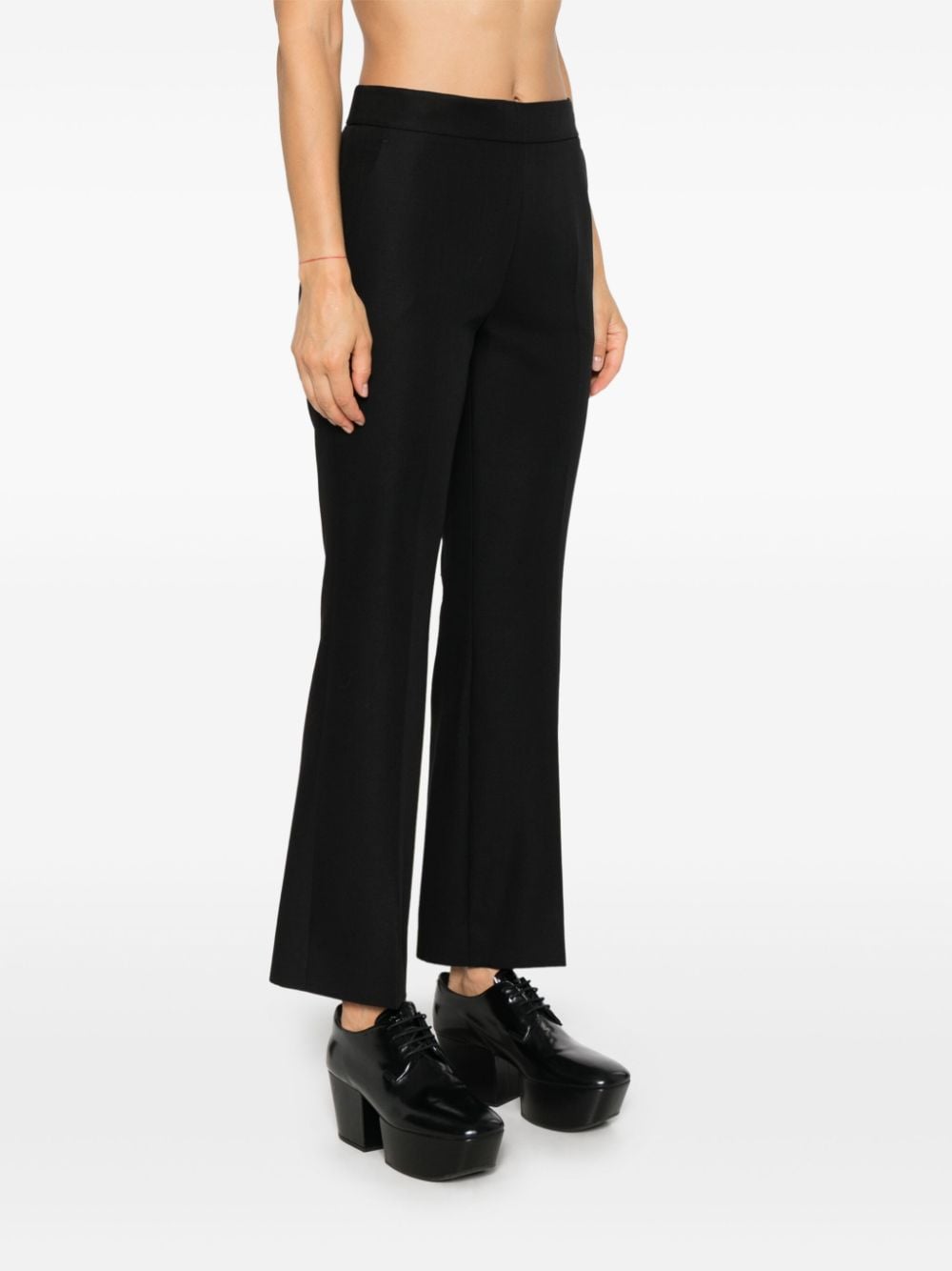 Flared Trousers with Embroidered Logo