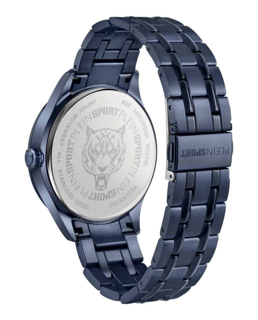 Lineman Bracelet Watch With Ip Blue Accent