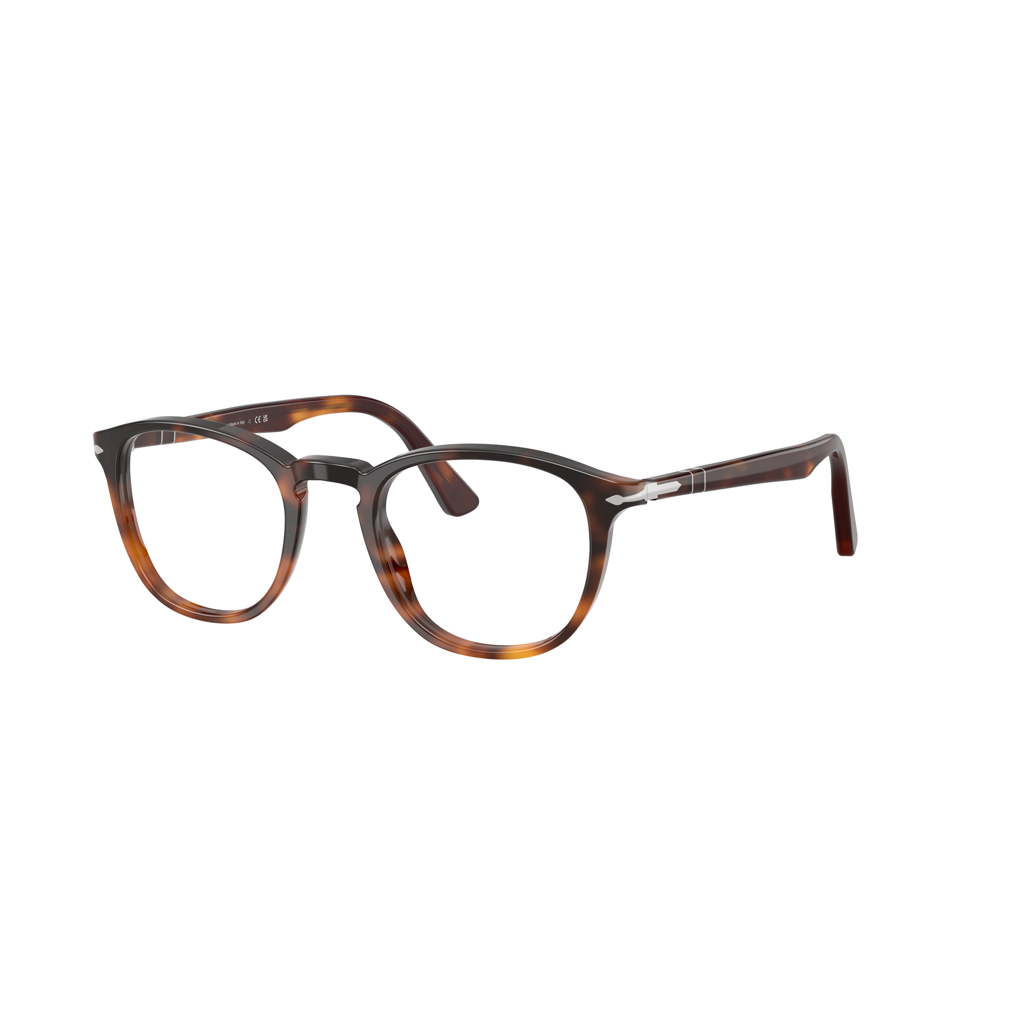 0po3143v Round Acetate Eyeglasses with Tortoiseshell Pattern