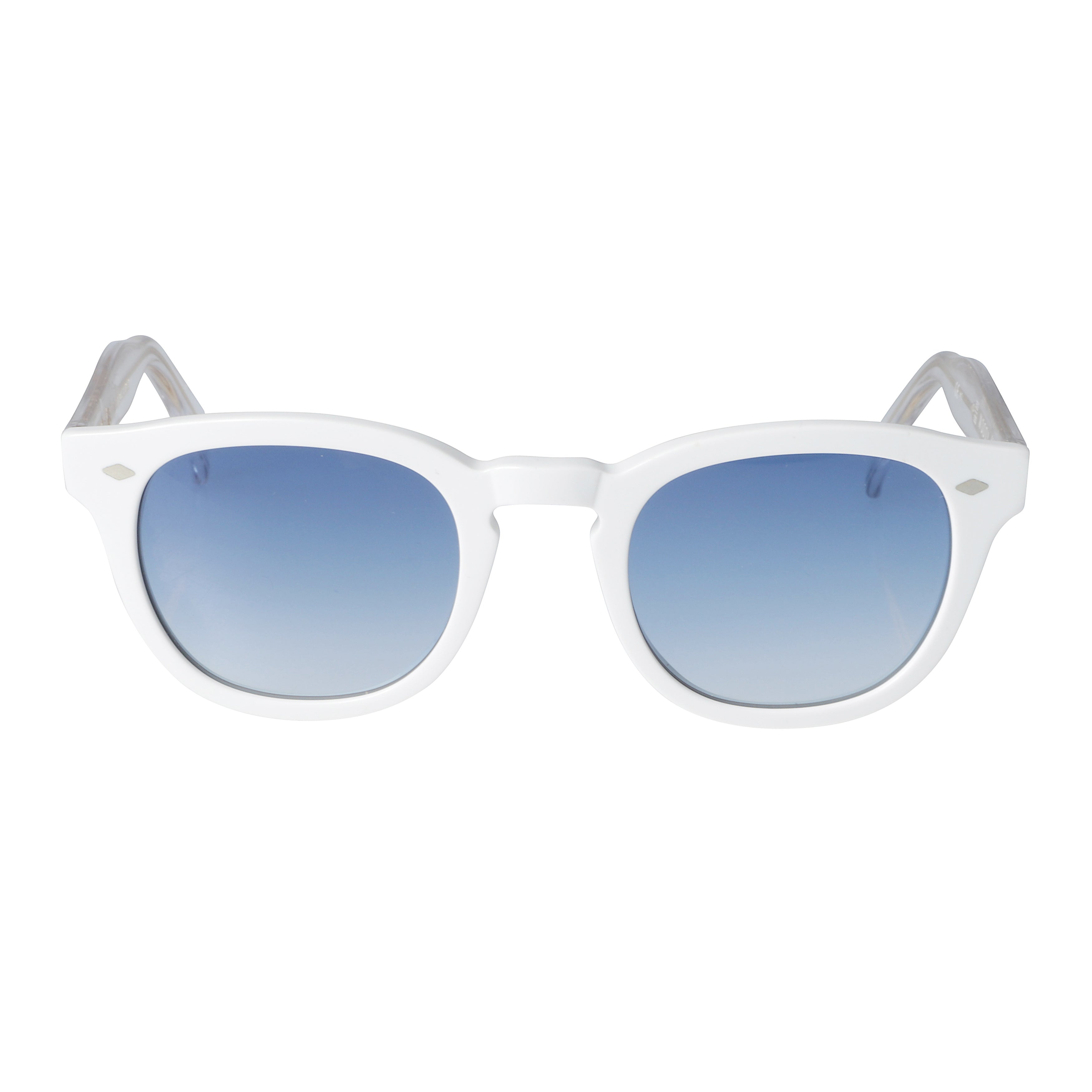 Jolly Cal 49 Gradient Blue-Tinted Rounded Frame Sunglasses