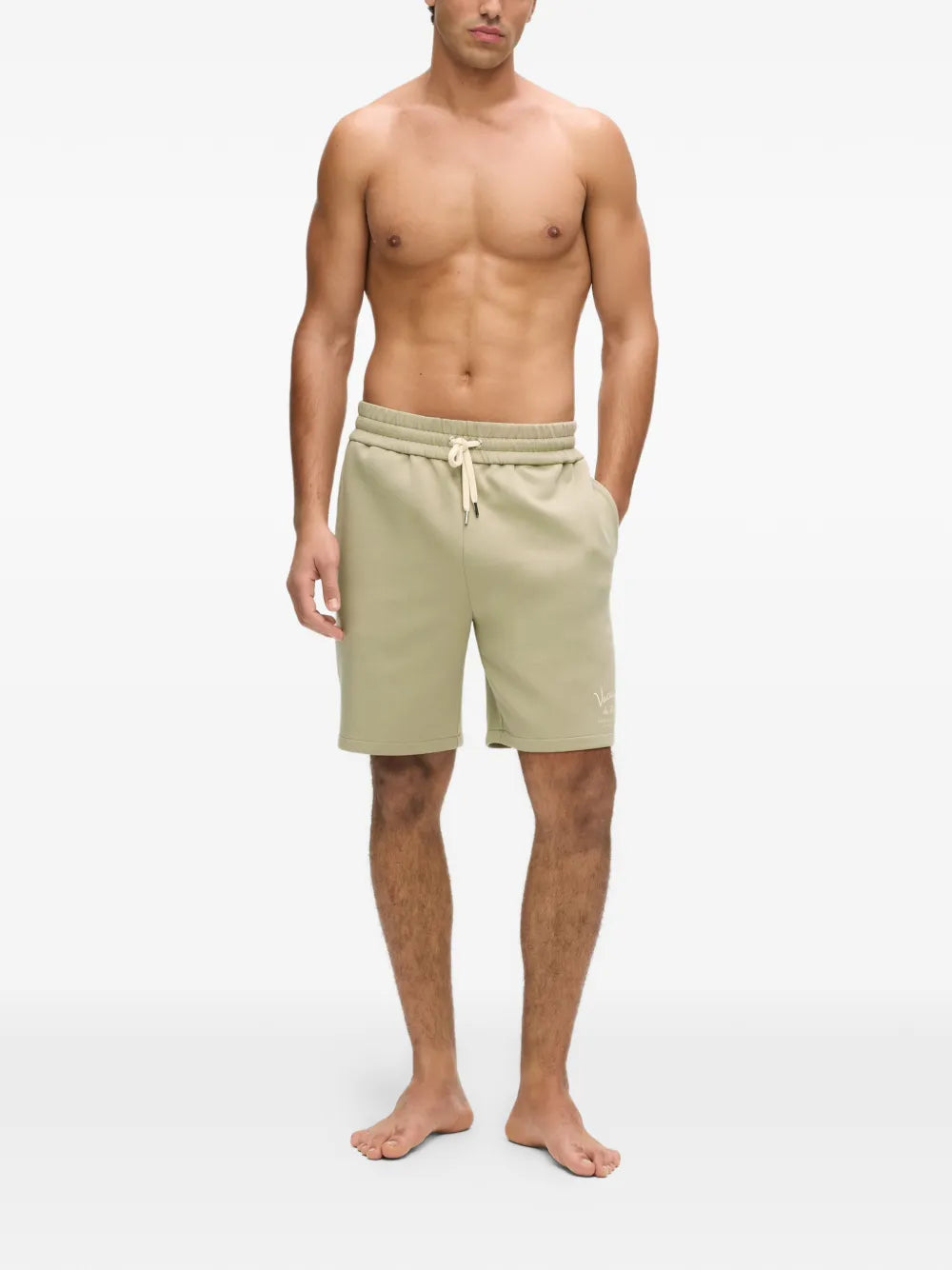 Relaxed-Fit Short with Elastic Waistband and Logo Accent