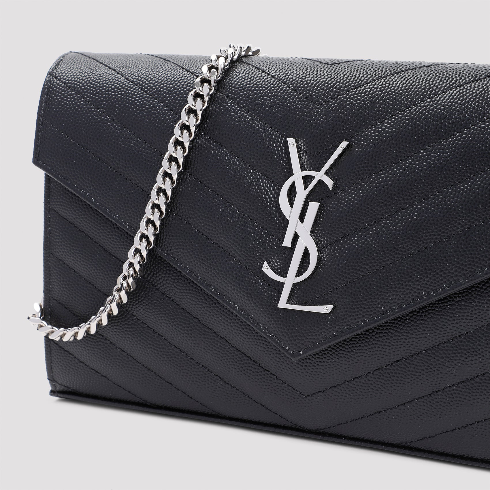 Chevron Quilted Matelassé Leather Wallet
