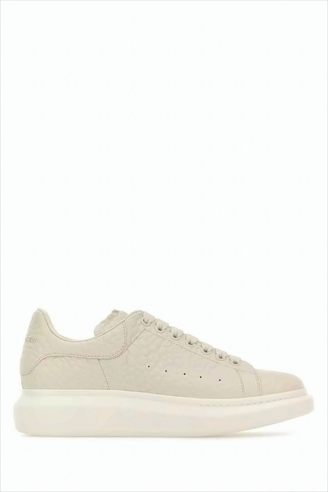 Oversized Lambskin Leather Sneakers with Cushioned Sole