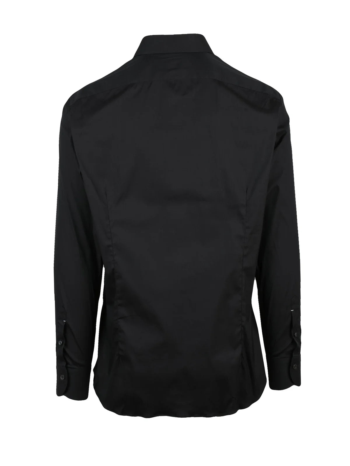 Black Cotton Polyamide Elastane Shirt