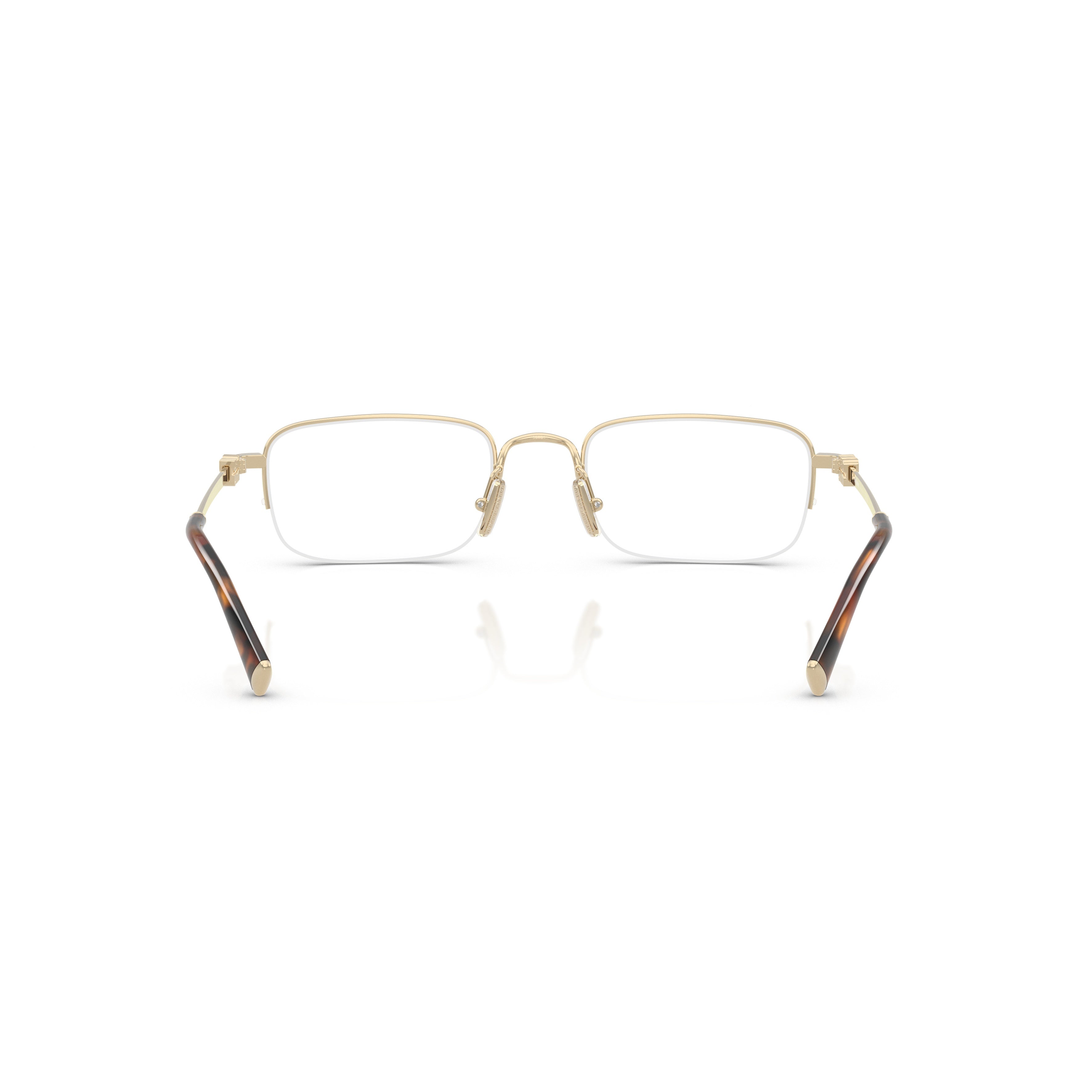 0mu 52wv Rectangular Gold Metal Eyeglasses