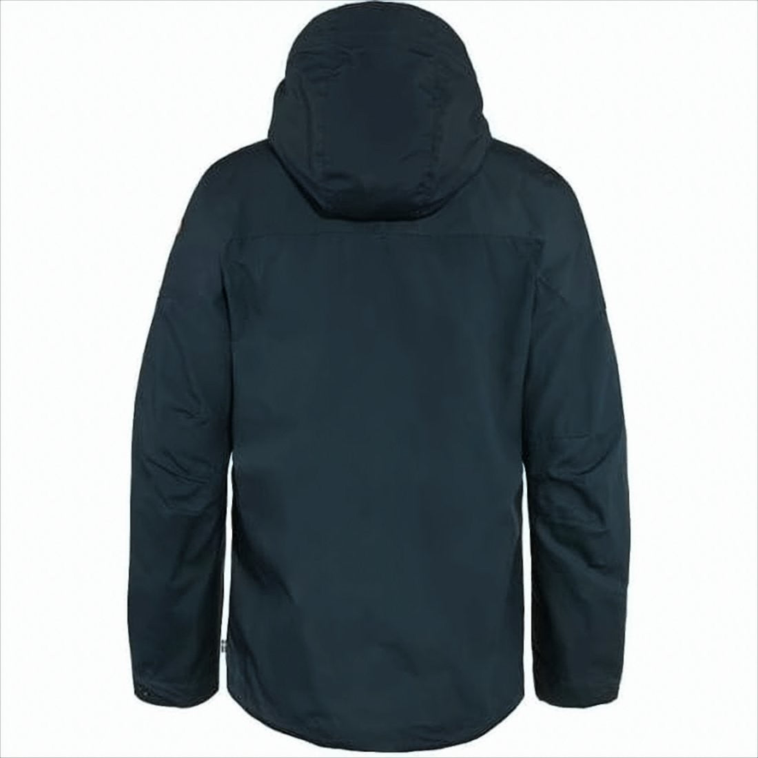 Casual Blue Jacket With Front Zip And Adjustable Hood