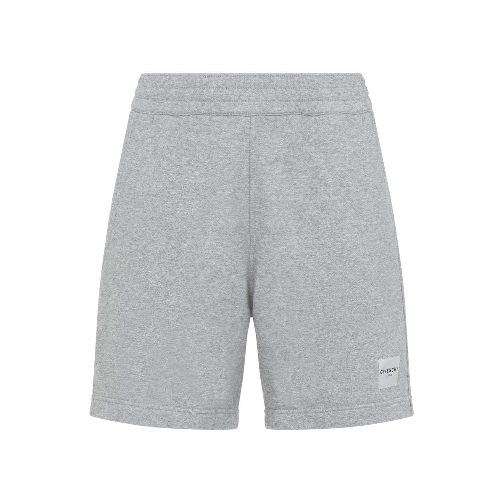 Heathered Grey Shorts With Elastic Waistband
