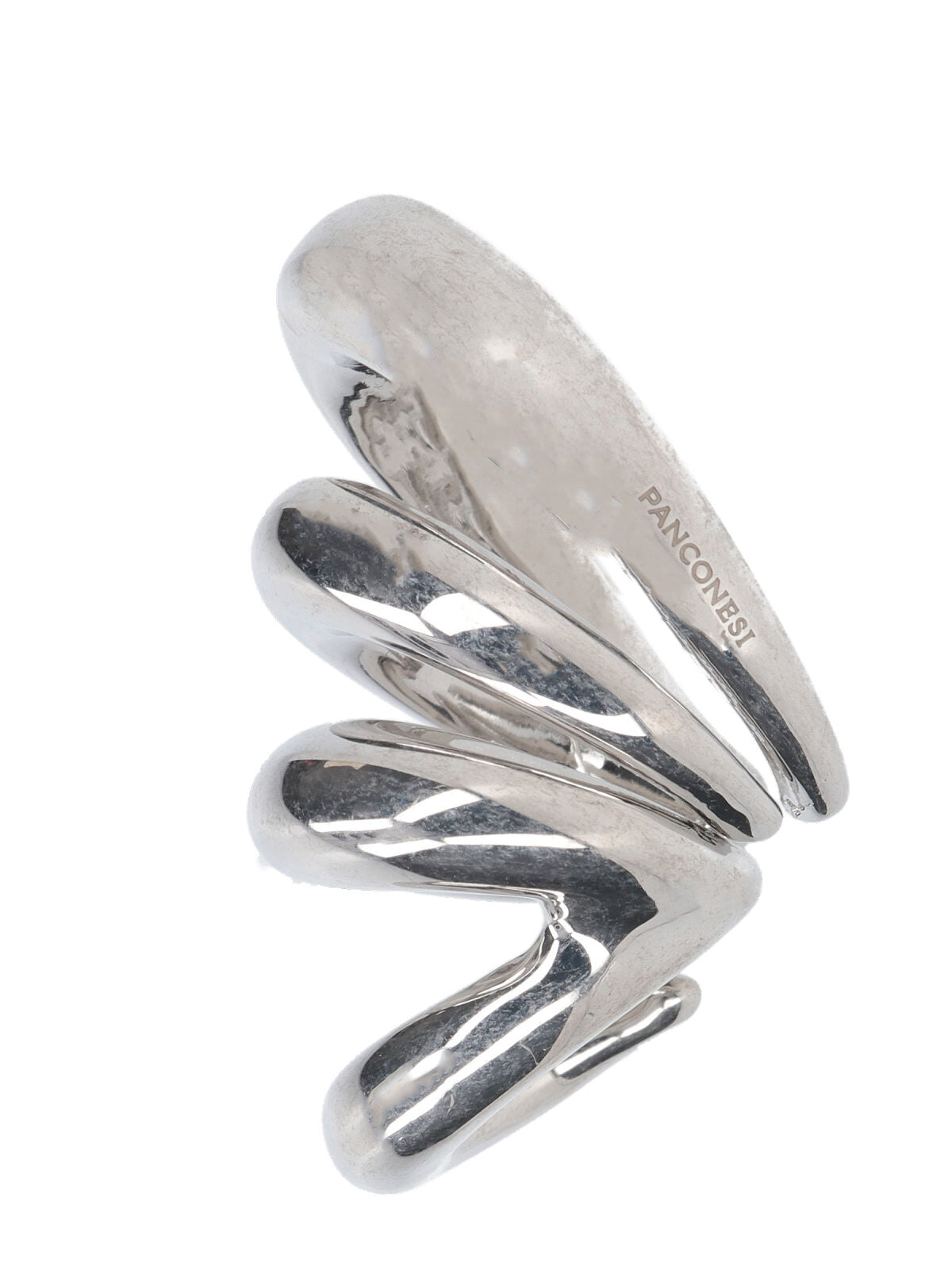 "Multi Blow Up" Ear Cuff In Silver-Plated Brass