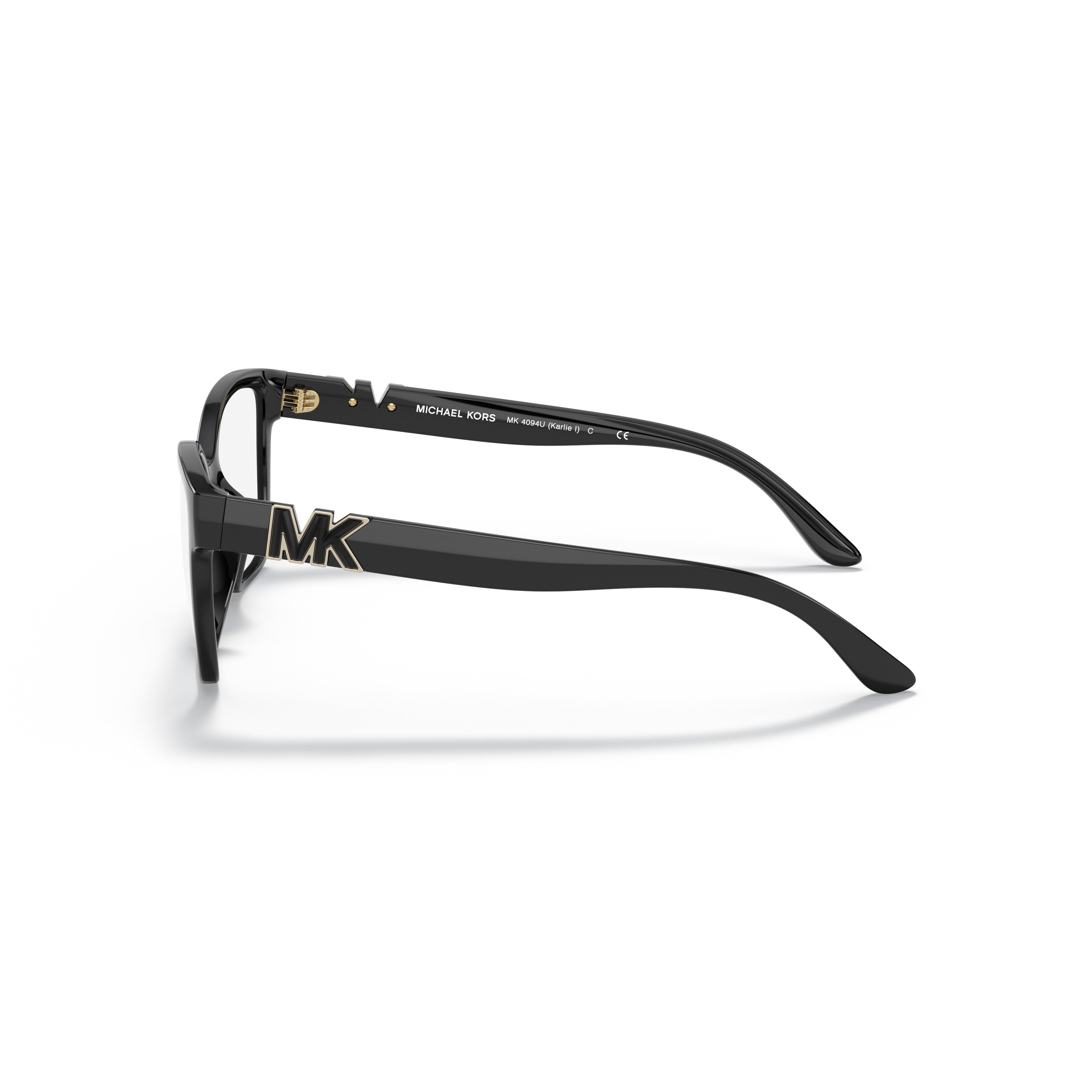 0mk4094u Rectangular Frame Eyeglasses with Glossy Black Finish
