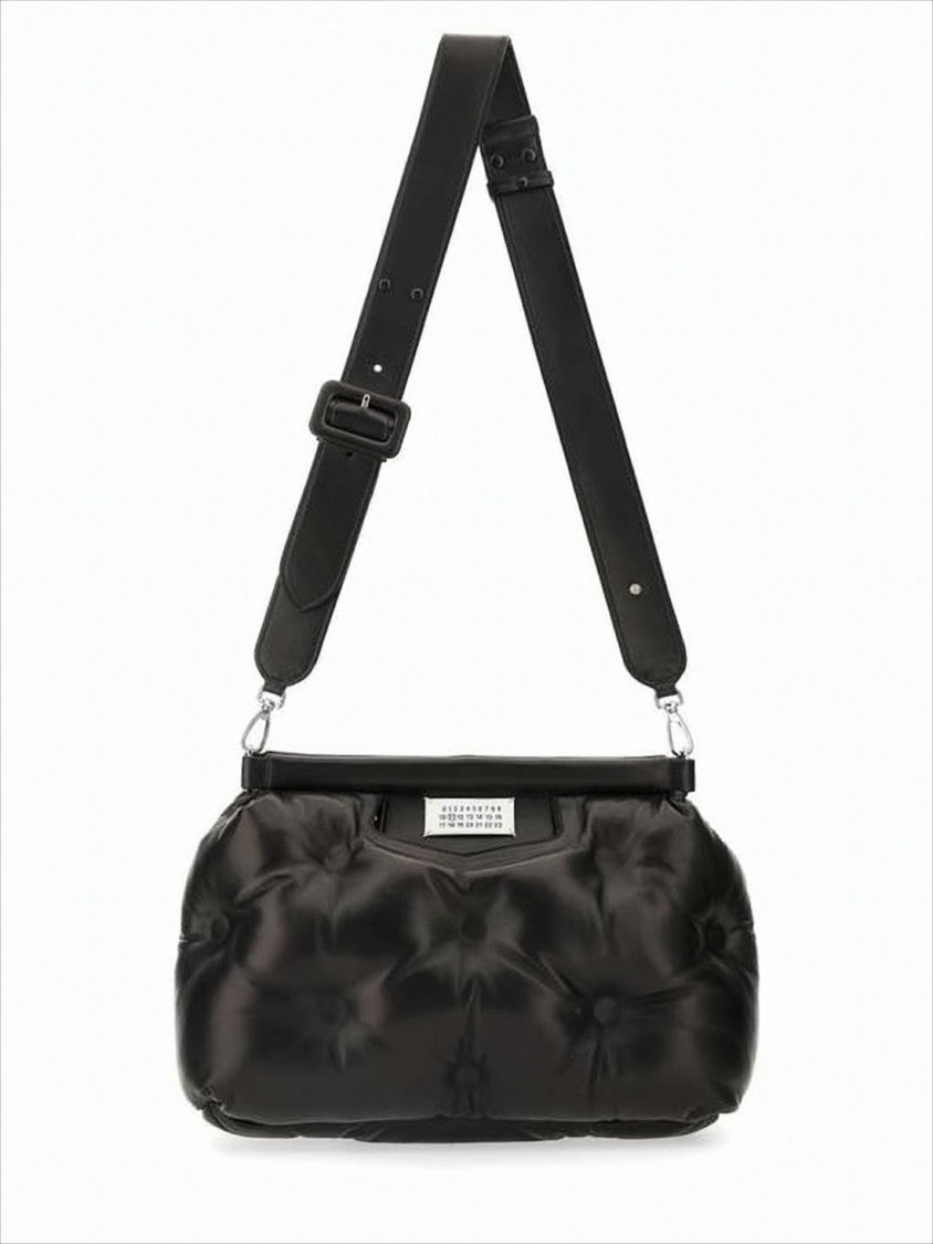 Tufted Leather Tote Bag With Adjustable Strap And Structured Handle