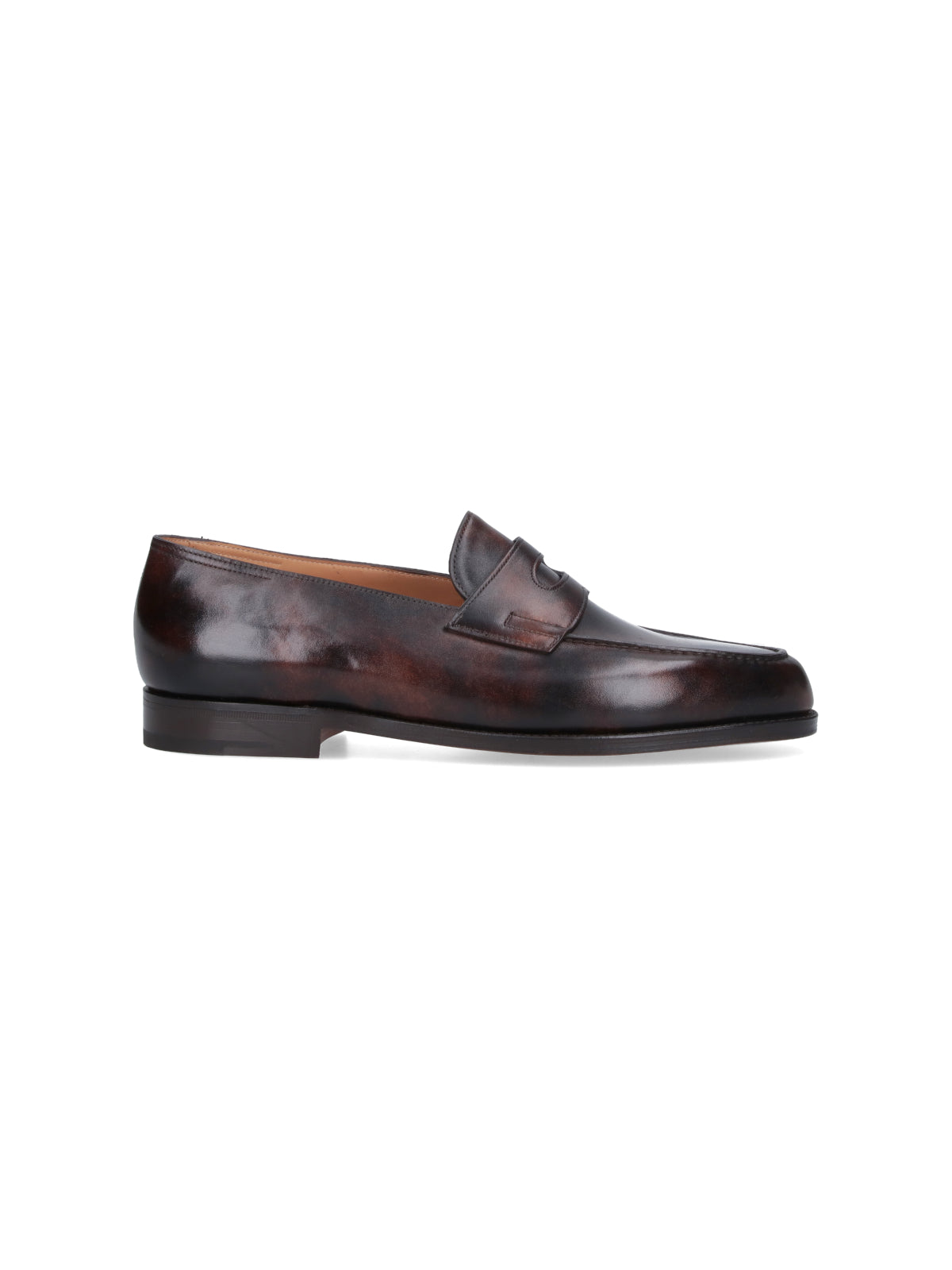 Distinguished Cut-Out Detail Brown Leather Lopez Loafers