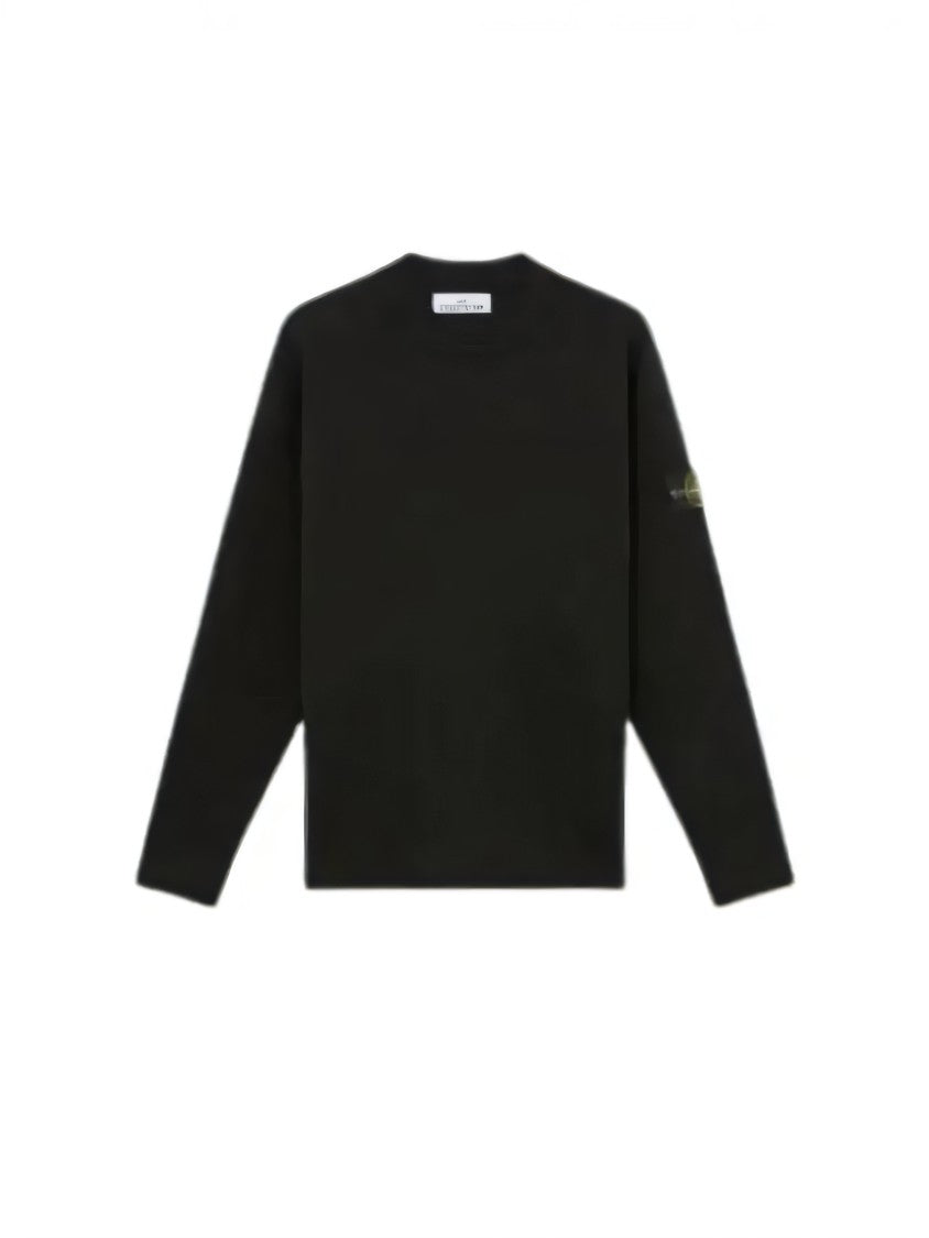Classic Long-Sleeve Sweater With Subtle Logo Detail