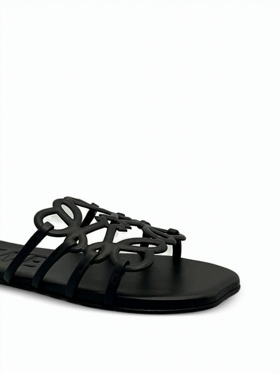 Flat Mule Sandal with Square Toe