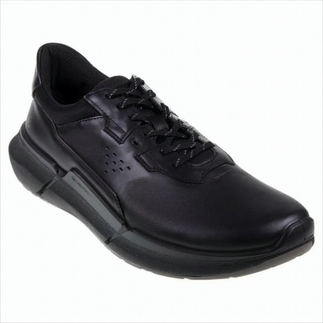 Smooth Leather Sneakers with Perforated Side Panels