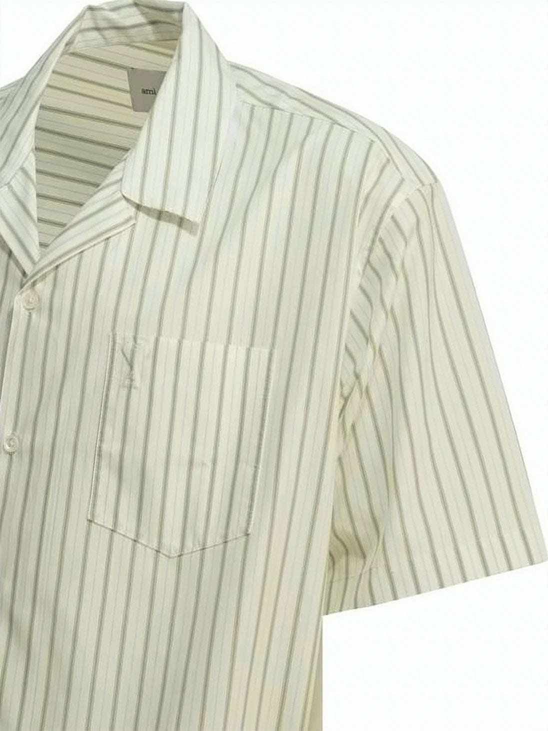 Relaxed Fit Short-Sleeve Striped Shirt by Ami Paris