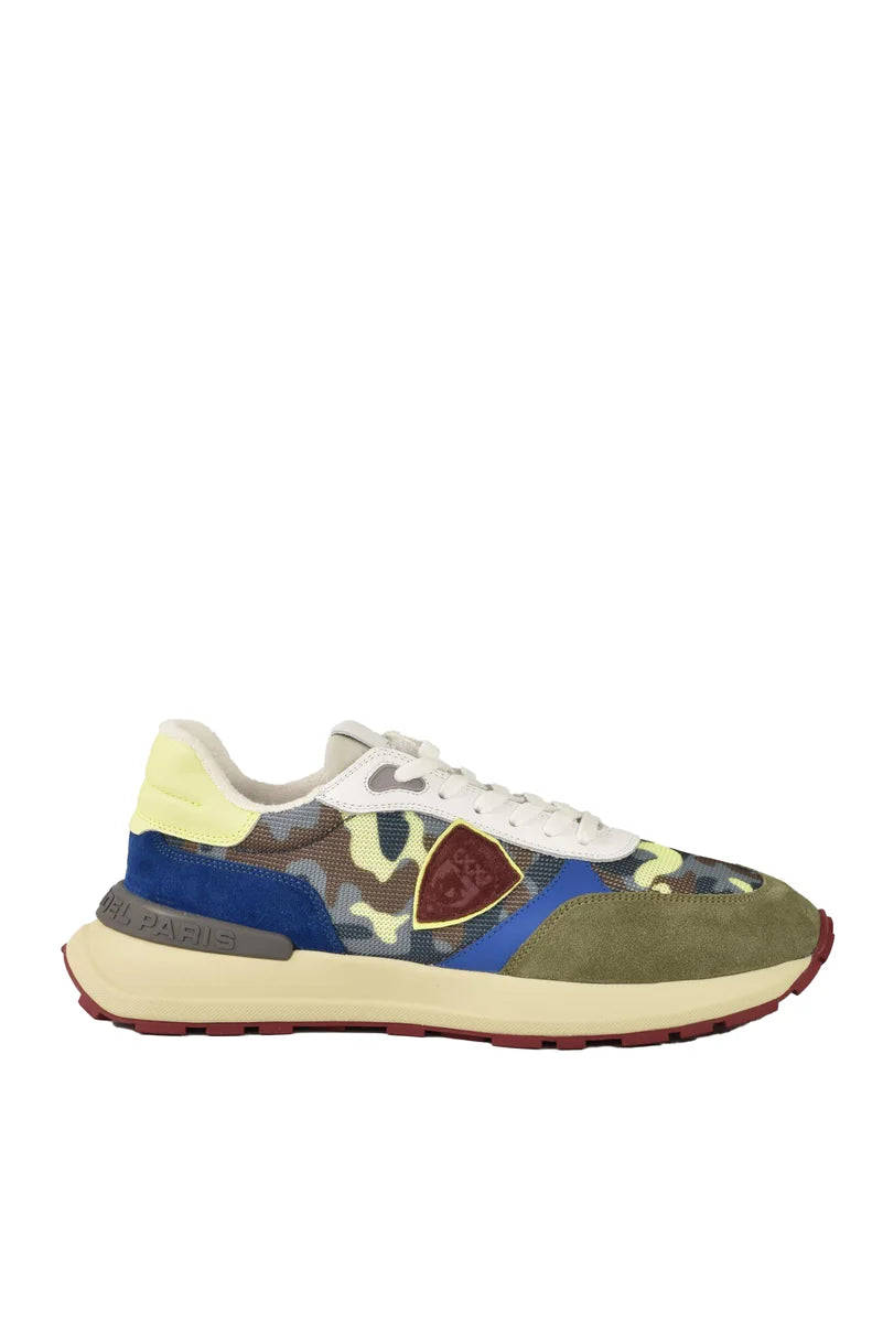 Leather Sneakers - Blue/Yellow