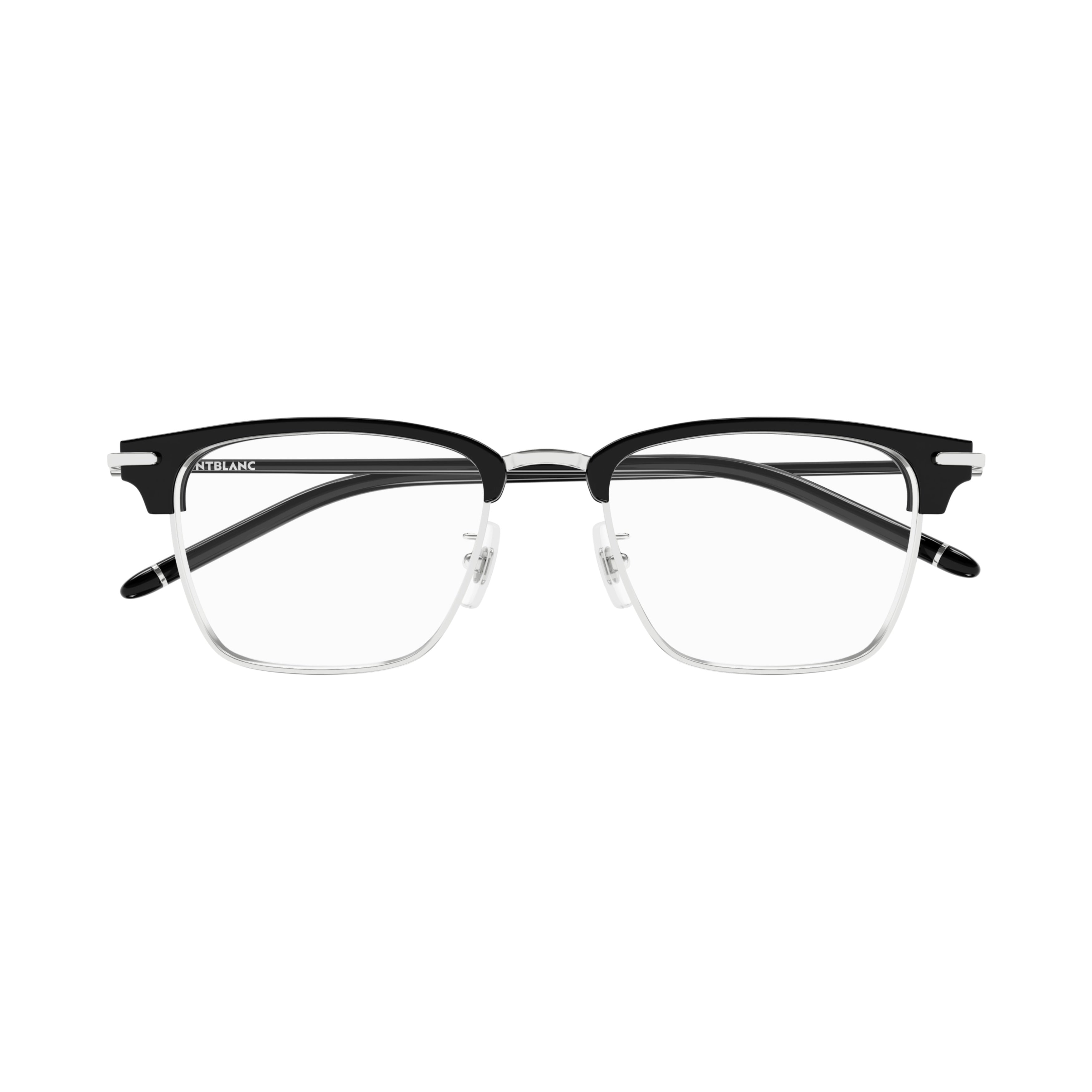 Mb0409o Half-Rim Eyeglasses with Silver Detailing