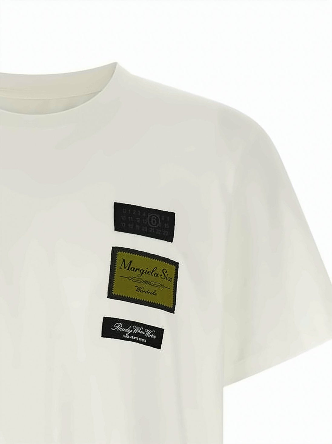 Crew Neck T-Shirt with Distinctive Patches