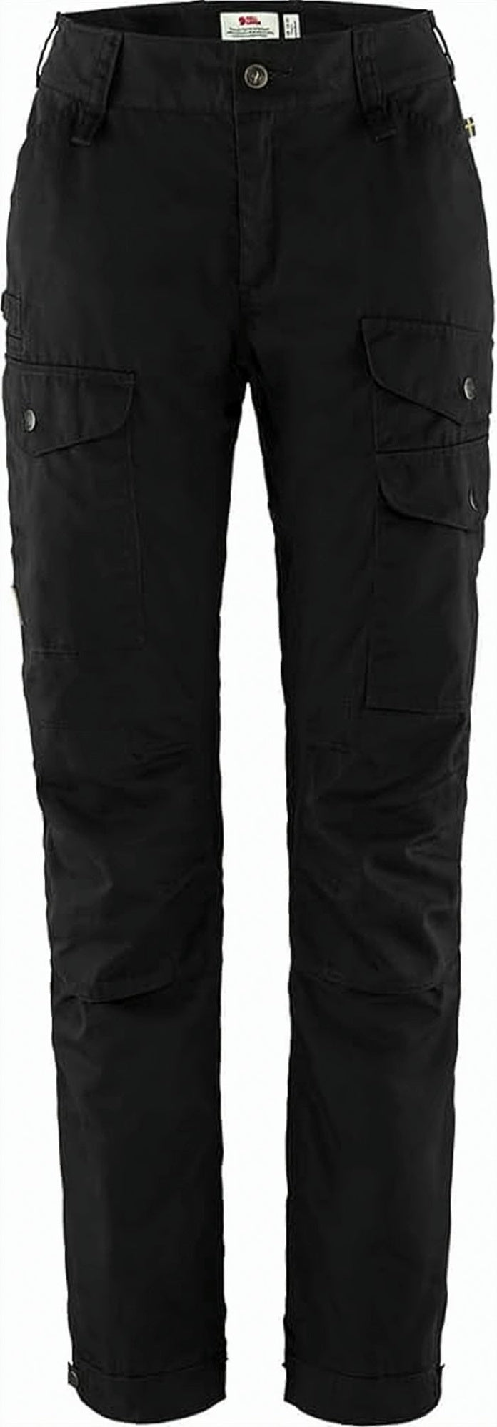 Mid-Length Tailored Straight Pants with Flap Pockets