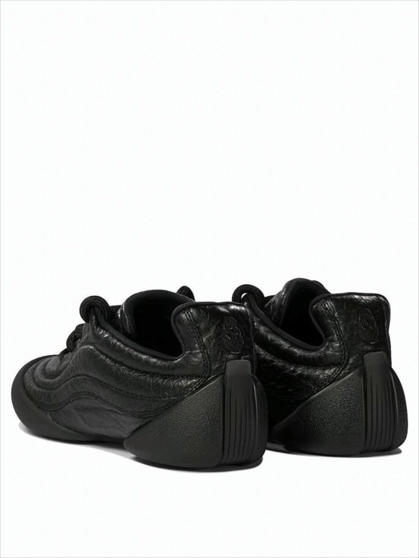 Textured Leather Sneakers with Minimalist Design