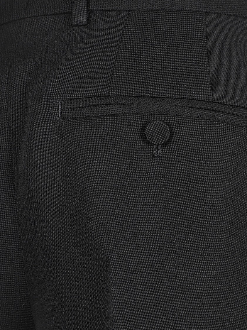 Tailored Straight-Leg Trousers With Concealed Front Fastening