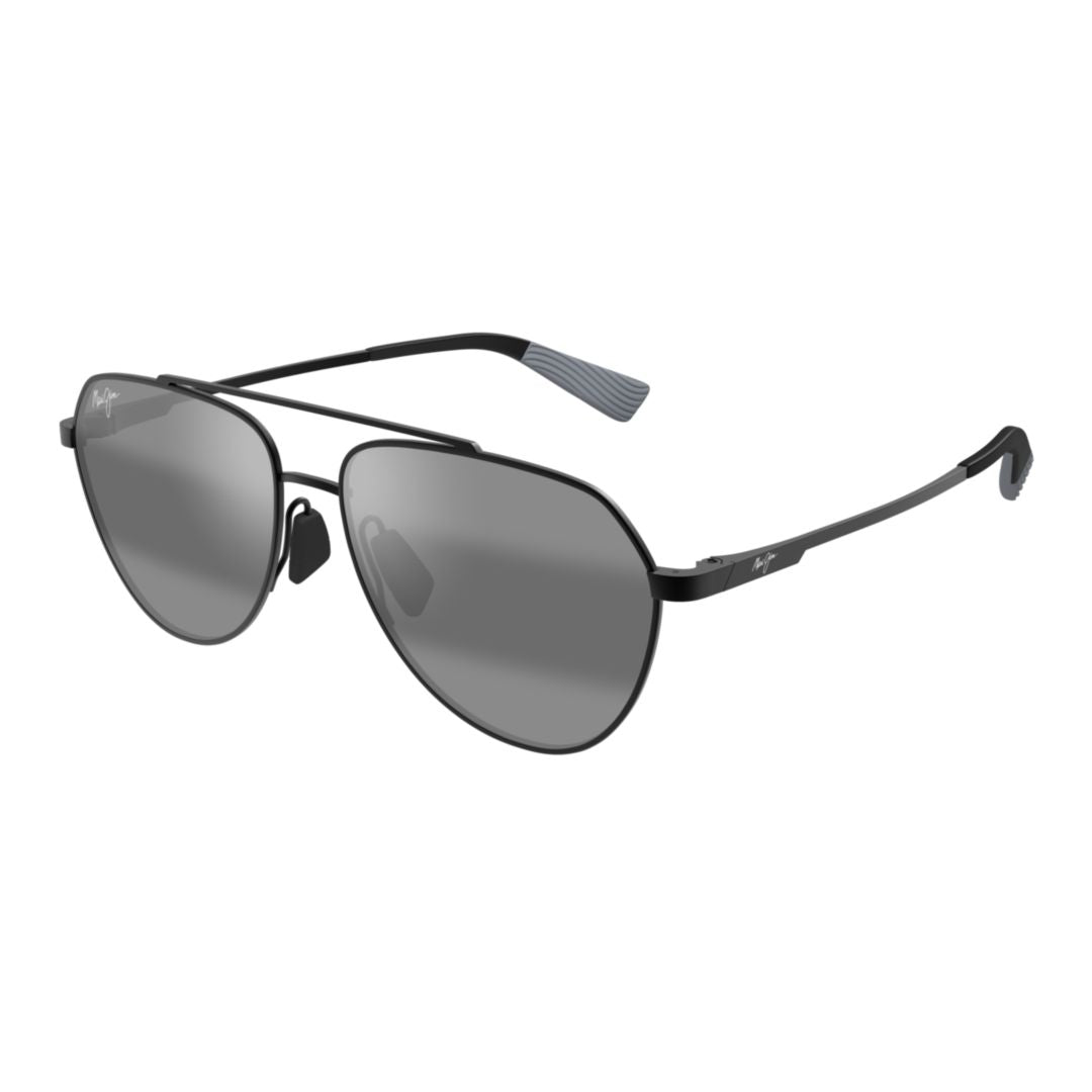 Waiwai Aviator Sunglasses with Slim Black Metal Frame
