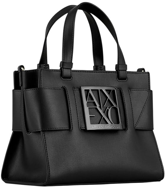 Structured Black Shoulder Bag With Removable Strap