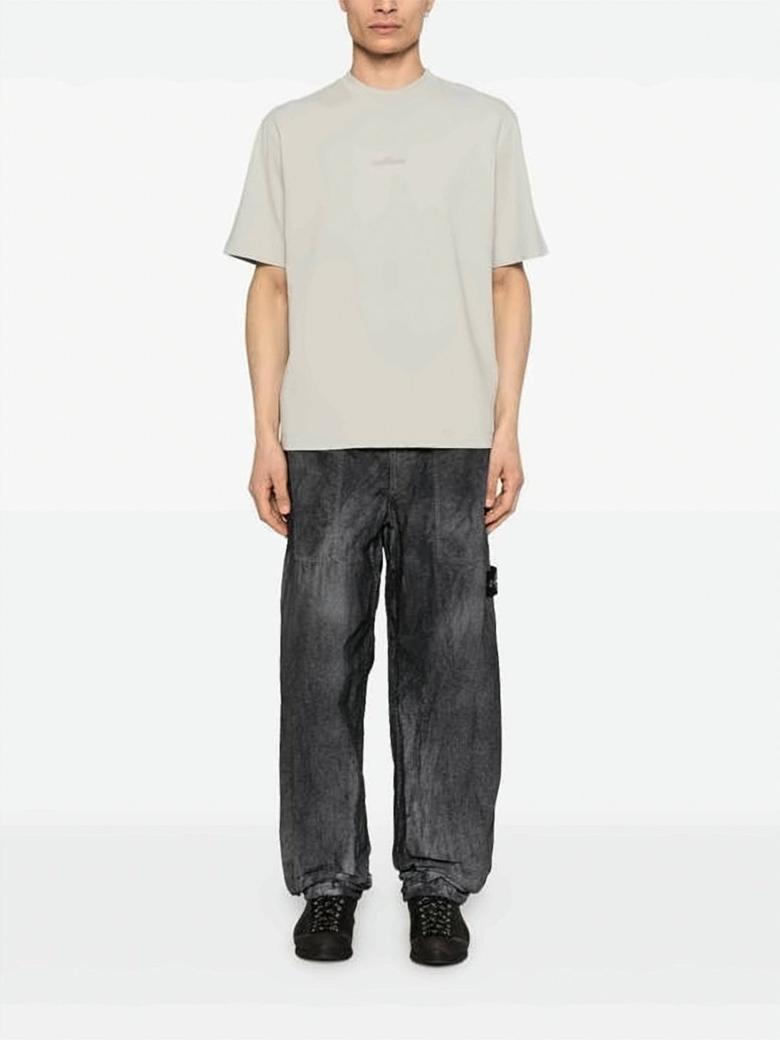 Relaxed-Fit Cotton T-Shirt with Monochrome Graphic