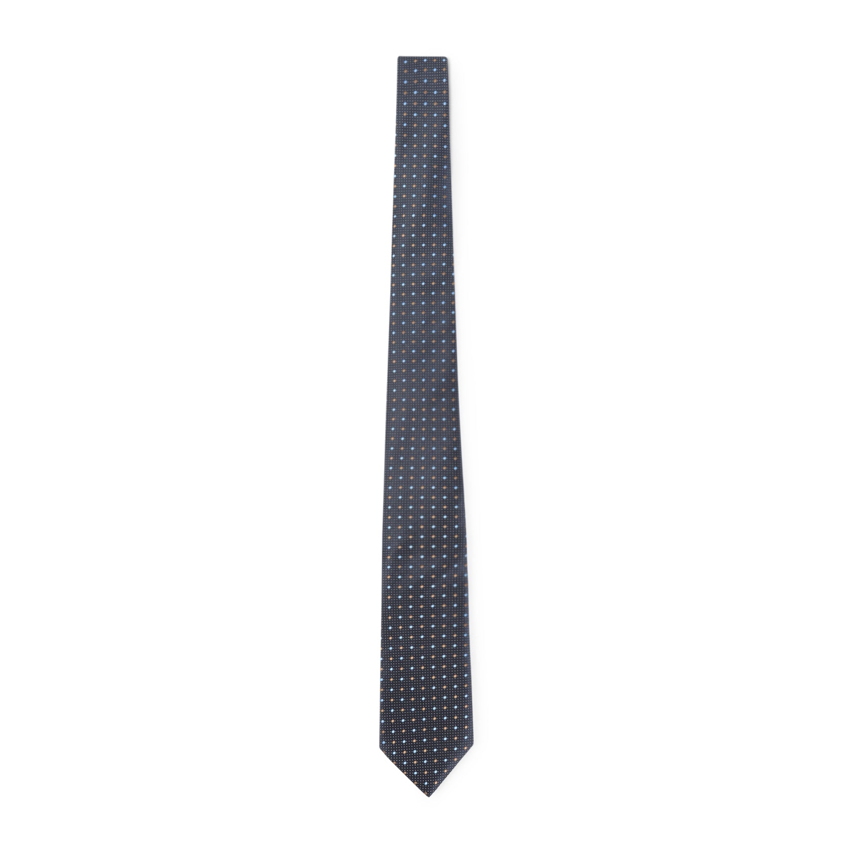 Slim Silk Tie With Patterned Design