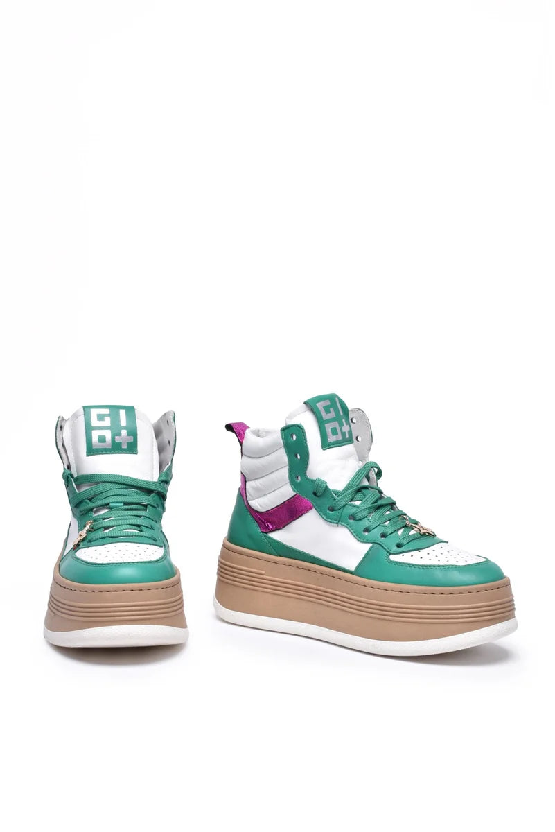 Basket Sneakers - White/Green