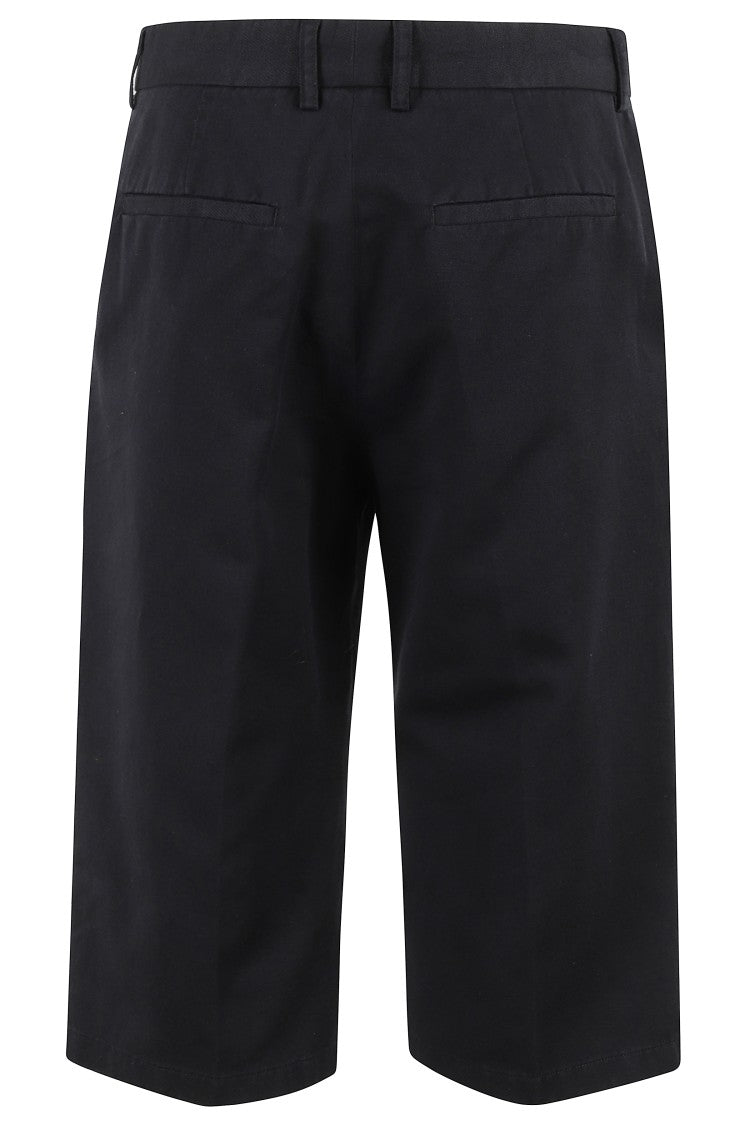 Tailored Black Linen Bermuda Shorts