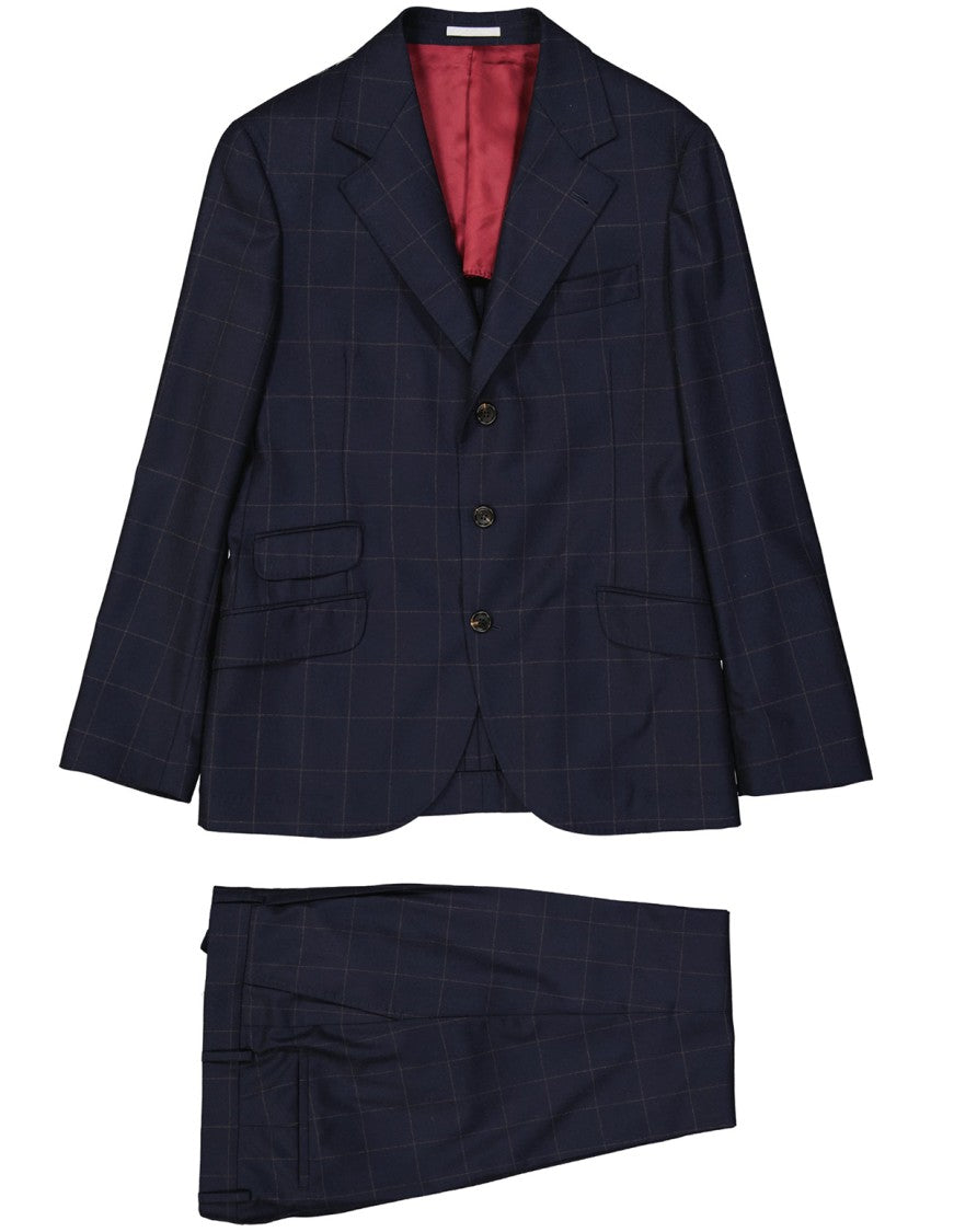 Navy Blue Wool Suit