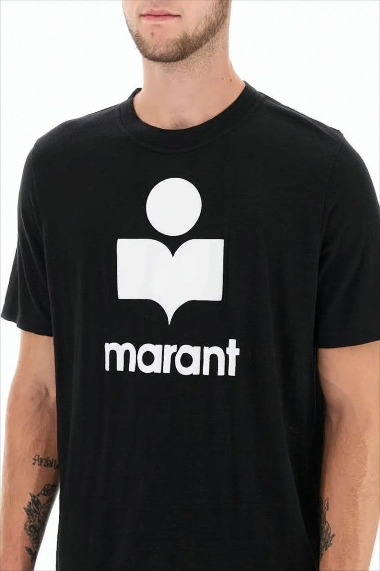 Relaxed-Fit Black T-Shirt with Bold Graphic Logo